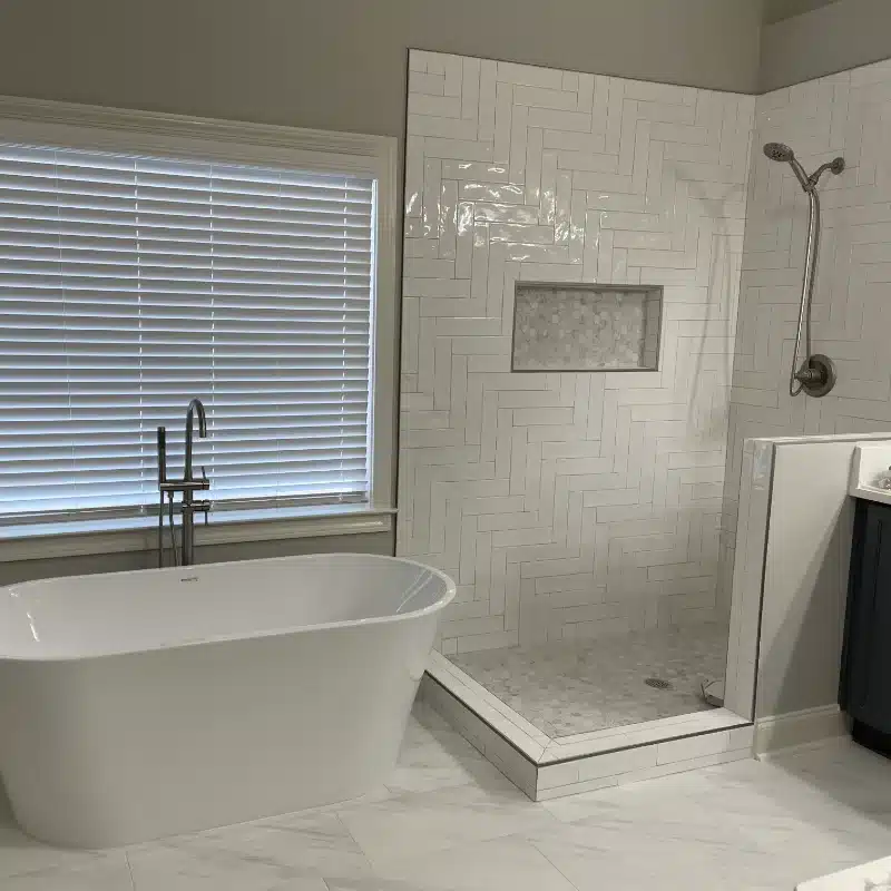 shower and tub after water removal services/water remediation/water removal/mold removal, etc. with water pro